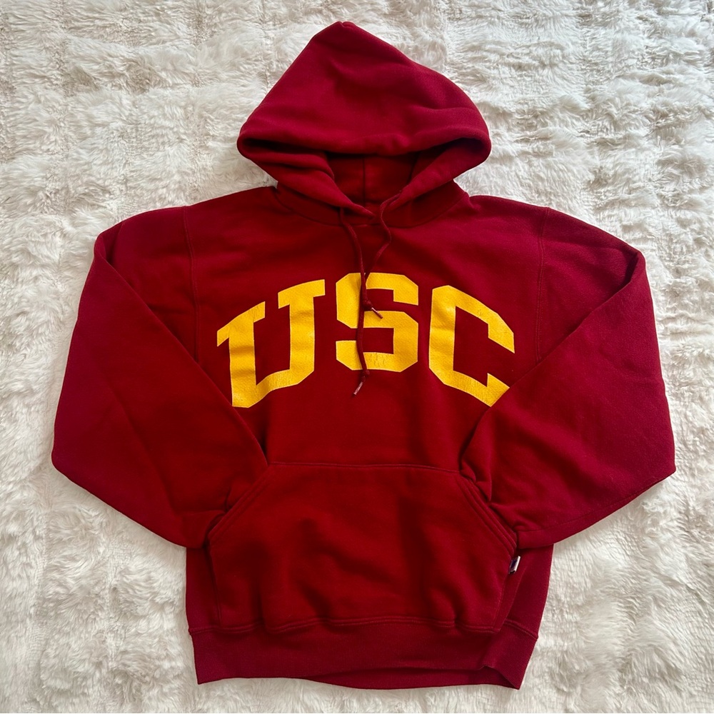 Vintage Russell Athletic USC Trojans Hoodie – Red & Gold – Size Men’s XS